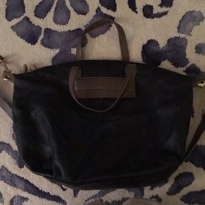 Black leather crossbody